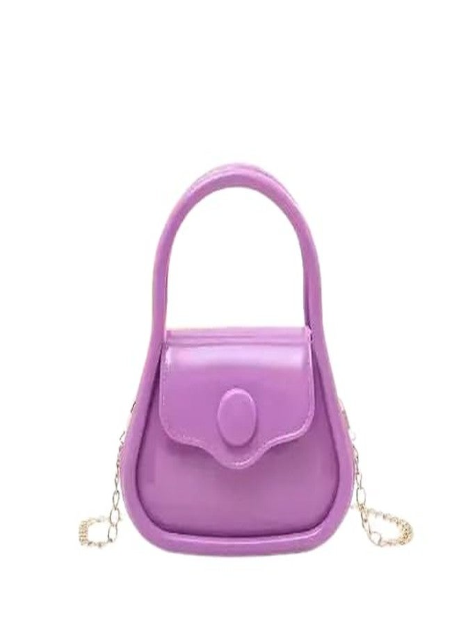 Plenteous حقيبة كتف صغيرة أنيقة من الجيلي للنساء والفتيات - حقيبة يد عصرية شفافة بحزام سلسلة ذهبي - Image 1